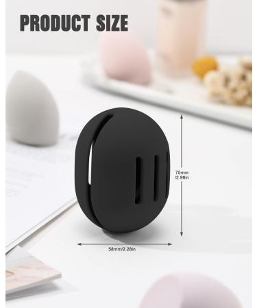 FERYES 2 PCS Makeup Sponge Holder - Silicone Beauty Blender Case for Travel | Black Makeup Sponge Holder Set - Buy Online on SooperMarket.com