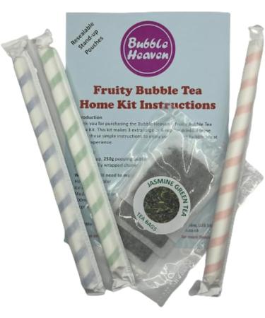 Fruity Strawberry with Mango Popping Bobas Bubble Tea Kit 3 to 6 Drinks Strawberry and Mango - Buy Online on SooperMarket.com