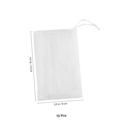 NOLITOY 20pcs Foaming Mesh Soap Saver Pouch - Quick Dry & Efficient Soap Usage - White Bath Ball Holder 15x9cm - Buy Online on SooperMarket.com