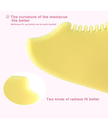 Eyeliner Guide Tool - Portable Multifunctional Eyeliner Stencils - Mascara Shield for Beginners Eyebrow Stencils for Winged Eyeliner Lashes Lip Liner Dalynn Yellow - Buy Online on SooperMarket.com