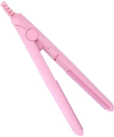 Mini Hair Straightener & Curler - Travel-Friendly Ceramic Plates in Green & Pink | Quick Styling & US Plug - Buy Online on SooperMarket.com
