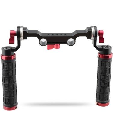 CAMVATE Rubber Handle Grip Shoulder Mount Rig for DSLR - Red (M6 Thread 31.8mm) | 1472 - Buy Online on SooperMarket.com