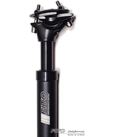 Fito Performance Edition 6061 Aluminum Alloy Suspension Seatpost 27.2 x 350mm - BLACK - Made in Taiwan - Buy Online on SooperMarket.com