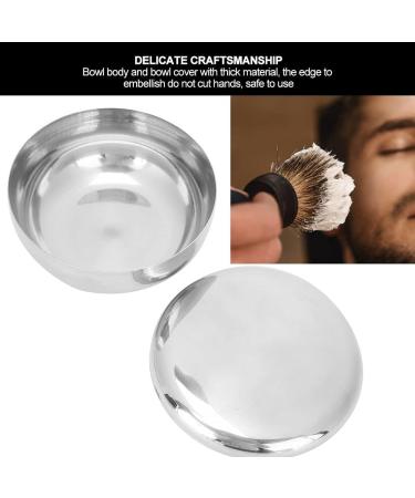 Stainless Steel Shaving Bowl with Lid for Men's Beard Care | Shaving Foam Mug | Soap Dish for Men - Buy Online on SooperMarket.com
