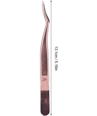 Professional Rose Gold Eyelash Extension Tweezers - Curved Stainless Steel for Mega Volume & Precise Application - Buy Online on SooperMarket.com