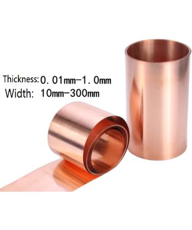 YebiO Pure Copper Tape Copper Skin Copper Foil Copper Skin Copper Sheet Grounding Copper Tape Grounding Copper Skin Red Copper Strip/0.1Mm*100Mm*1000Mm - Buy Online on SooperMarket.com