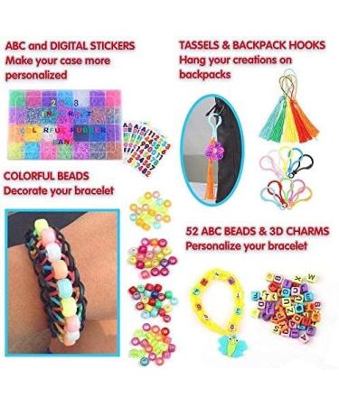 WISHTIME Rubber Band Bracelet Kit for Girls - 11700+ PCS DIY Bracelet Making Set with Bands, Beads, Charms, Tassels, Hooks, and Clips - Buy Online on SooperMarket.com