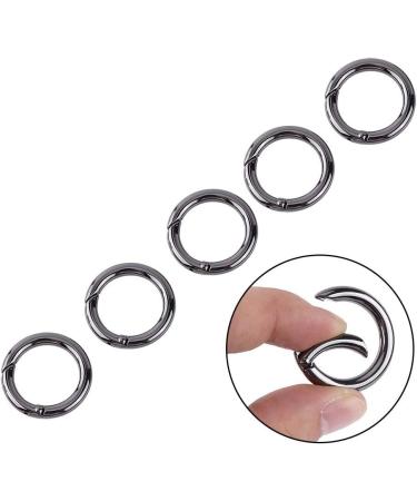 Yosoo Health Gear EDC Ring Buckle Locking Carabiner - 5PC Zinc Alloy Round Snaps Keychain Clips & Hooks for Ultimate Durability - Buy Online on SooperMarket.com