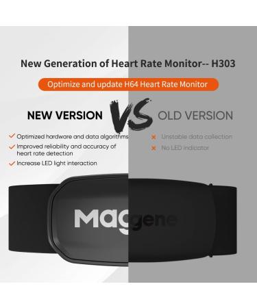 Magene H303 Heart Rate Monitor - ANT+/Bluetooth Chest Strap for iOS/Android Apps - Buy Online on SooperMarket.com