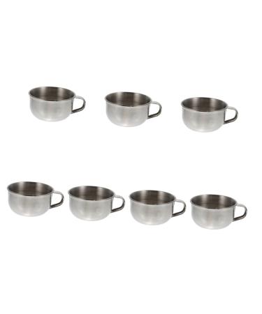 Beavorty 7 Pcs Shaving Soap Bowl Bowl Set Stainless Steel Metal Man