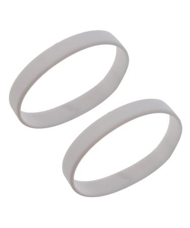 Bcowtte 2X Fashion Silicone Rubber Elasticity Bracelet Wrist Band Cuff Wristband Bangle