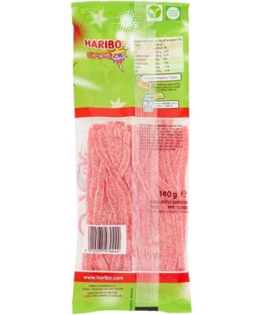 Spaghetti Zing Strawberry Sugar Coated Gummy Sweets Fizzy Laces Suitable for Vegans 140g - 3x Share Bags - Buy Online on SooperMarket.com