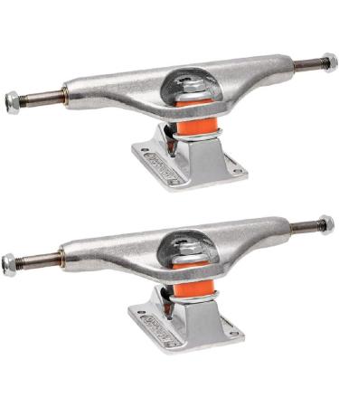 INDEPENDENT Forged Titanium Logo Trucks Silver 144mm Set - High Quality Truck Set - Buy Online on SooperMarket.com