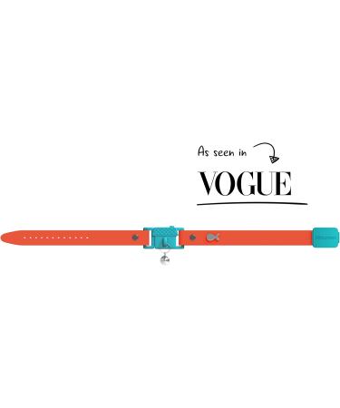 Kittyrama Cat Collar- Award Winning Breakaway Design, Vet Approved, As Seen in Vogue - Adult Tangerine - Buy Online on SooperMarket.com