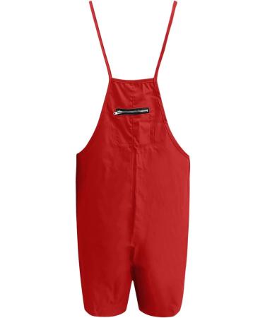 WILLBEST Women Dungarees Casual Loose Jumpsuit Long Sleeve Strap Oversized Bib Overalls Dressy Harem Wide Leg Long Pant Jumper 1753-oyvsw-3-red M - Buy Online on SooperMarket.com