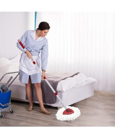 KLYFAR Mop Replace Head - 4 Pack Microfiber Refills for O Cedar EasyWring Spin Mop | Compatible with Ocedar 1 Tank System | 58in Handle | White - Buy Online on SooperMarket.com