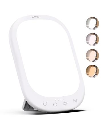 LASTAR Sun Light 10 000 LUX UV-Free Daylight Lamp with Memory Function 5 Adjustable Brightness Levels and 4 Timer Funtion Sunlight Lamp Compact Size for Winter Blues Wall Mountable Support Smart Plug Light White
