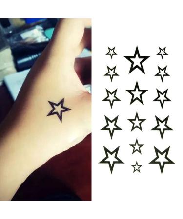 Oottati Small Cute Hand Stars Temporary Tattoo Set (2 Pack) - Trendy and Adorable Designs - Buy Online on SooperMarket.com
