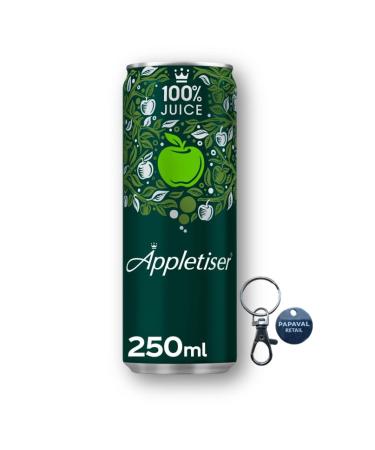 Appletiser Sparkling Apple Juice can Pack of 250ml with Key Ring (12)