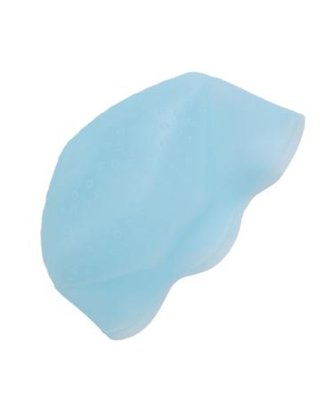 Hair Dye Cap Silicone Hair Highlighting Cap Punching Reusable Convenient Use with Hook Needle for Hair Salon (Blue)