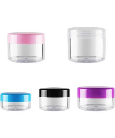 Zeoabsy 20ml Clear Empty Cream Can - 20 Pieces Transparent Crucible with Pink Screw Cap for Lotion Mini Candles Nail Art & Lip Balm - Buy Online on SooperMarket.com