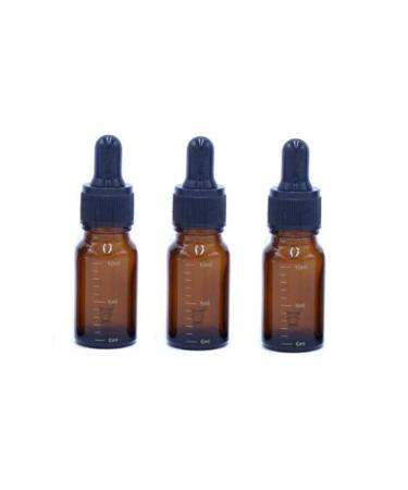 Vasana 3 empty refillable amber glass bottles for essential oils with a black drip closure for cosmetics elite liquid container. Amber colors (orange) - YPK39593amber 10ml/0.34oz
