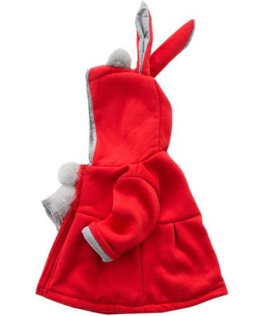 TMEOG Baby Girls Rabbit Ears Cloak Hooded Winter Coat | Red | 2-3 Years - Buy Online on SooperMarket.com