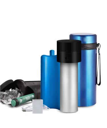 Insulin Cold Box Portable Car Semiconductor Mini Medicine Small Refrigerator 2-8 C Low Noise and Energy Saving Blue (Blue)