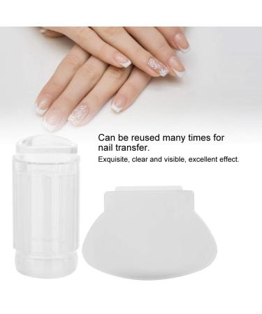 Buy Nail Art Seal Tool - Transparent Silicone Stamp & Scraper for DIY Manicure | International Shipping Available - Buy Online on SooperMarket.com