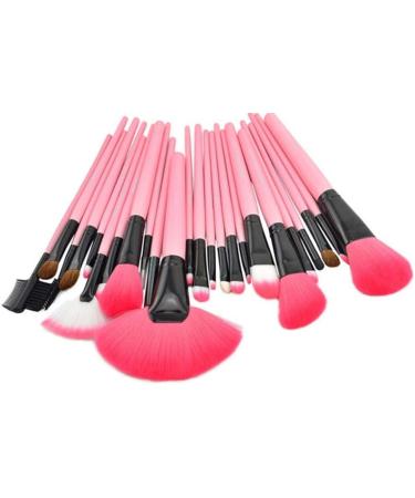 XLKJ 24 Pieces Makeup Brush Set - Premium Cosmetic Brushes with Bag (Pink) | Best International Shipping - Buy Online on SooperMarket.com