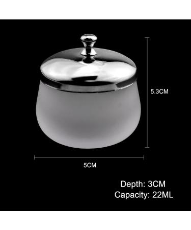 Crystal Glass Nail Art Dappen Dish with Cover - Acrylic Powder Liquid Container for Beauty Art Nails | HJ-NAPB025 - Buy Online on SooperMarket.com