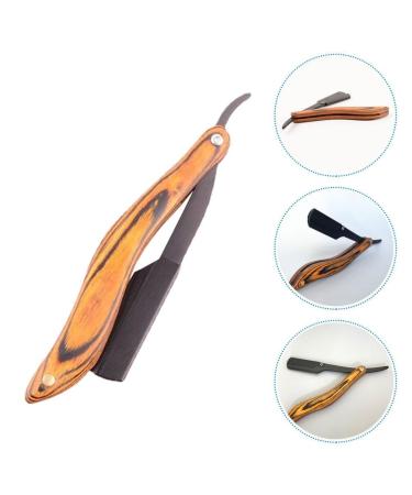 NOLITOY Stainless Steel Folding Razor - Vintage Wooden Barber Shaving & Haircut Supplies for Men - Buy Online on SooperMarket.com