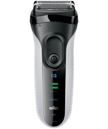 Braun Shaver Series 3 3040s (Japanese Import) Electric Shaver, Wet and Dry Electric Razor for Men with Pop Up Precision Trimmer, Rechargeable and Cordless Shaver (White)