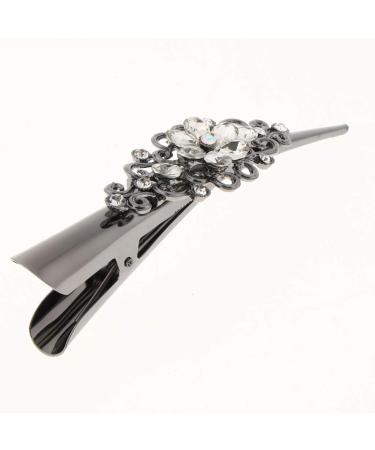 Hellery Ladies Rhinestone Hair Clip - Crocodile Sectioning Clips for Hairdressers - Stylish White Hair Accessories - Buy Online on SooperMarket.com