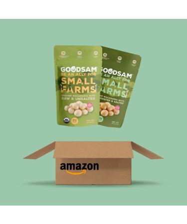 GOODSAM Organic Macadamia Nuts - 8 oz | Non GMO, Vegan, Gluten Free | Raw & Unsalted, Halves & Whole Blend | Keto Friendly | Direct Trade, Regenerative Farming - Buy Online on SooperMarket.com