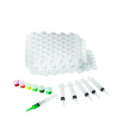 288 Paint Pots and 6 Syringes for Filling Paint - Empty Paint Pots Paint Syringe Set - 48 Strips Mini Acrylic Paint Storage Strips Containers w/ Lids for Schools  Classrooms (5 ml/ 0.17 oz)