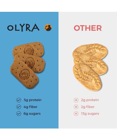 OLYRA Organic Dark Chocolate Breakfast Sandwiches | Vegan, Low-Sugar, High-Fiber Snacks | 4 Individually Wrapped Packs - Buy Online on SooperMarket.com