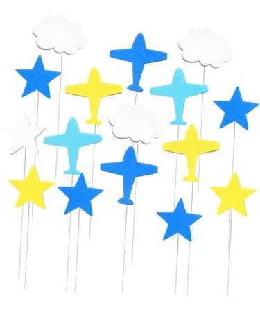 OFFSCH 16pcs Wedding Cake Decorations Cake Decorating Supplies Airplane Cupcake Toppers Cloud Cake Decorations Cupcakes Plane Cake Toppers Iron Wire Cake Picks Cloud Cupcake Toppers Flag - Buy Online on SooperMarket.com