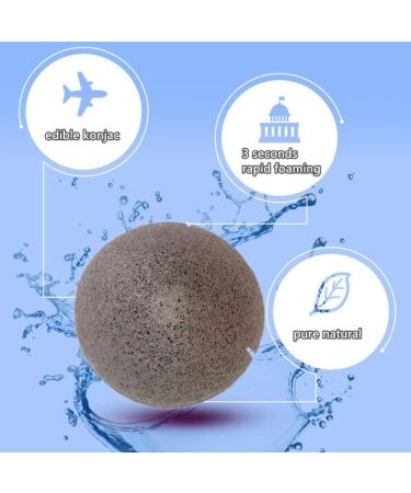 Organic Konjac Facial Sponges Set of 4 for Shower Bath SPA - Natural Cleansing Puff for Kids, Men, Women - Buy Online on SooperMarket.com