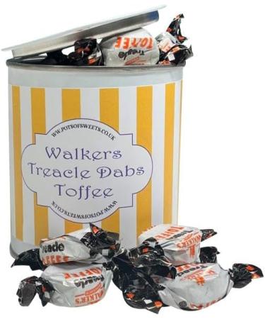 250g Paint Pot Tin of Walkers Treacle Dabs Toffees - Individually Wrapped - Buy Online on SooperMarket.com