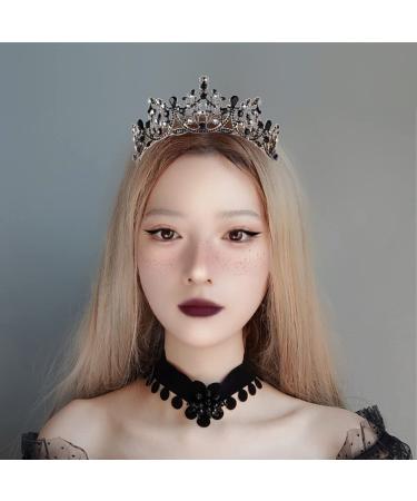 Kamirola Crystal Princess Crown Tiara for Women and Girls - KC Gold & Black - Buy Online on SooperMarket.com