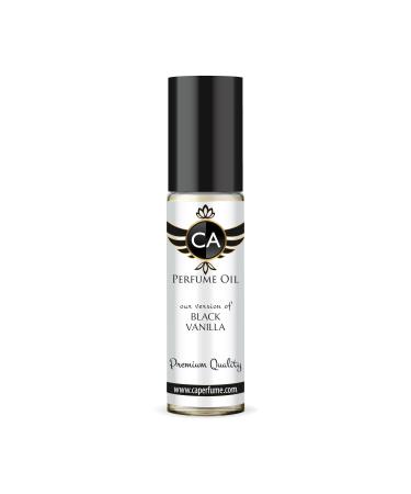 CA Perfume Impression of Black Vanilla For Women & Men Replica Fragrance Body Oil Dupes Alcohol-Free Essential Aromatherapy Sample Travel Size Concentrated Long Lasting Attar Roll-On 0.3 Fl Oz/10ml