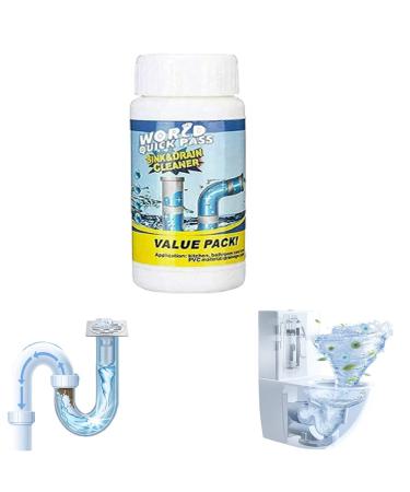 Herios Drain Foam Cleaner Pipe Dredge Deodorant Foam Cleaner Liquid Hair Drain Clog Remover & Cleaner Quick Foaming Toilet Clean for Toilets Sinks Tubs (1pcs)