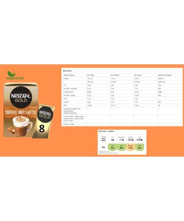 Nescafe Gold Instant Coffee Sachets Mix Contains 24 Sachets Each of Toffee Nut Latte and Caramel Latte Flavours Bundled With 48 x Temas Store Coffee Stirrers & A Reusable Coffee Cup| Coffee Gift Set - Buy Online on SooperMarket.com