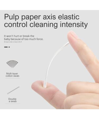 200Pcs Biodegradable Baby Cotton Swabs - Kids Safety Ear Cleaners and Wax Cleaner - Buy Online on SooperMarket.com