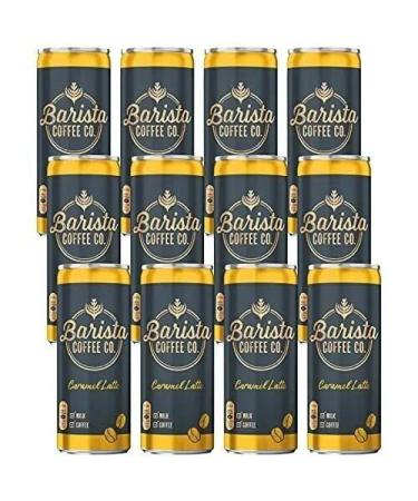 Barista Coffee Co. Caramel Latte - 250ml (Pack of 12) | Creamy and Indulgent Ready-to-Drink Caramel Latte |Ready-to-Drink | Versatile Enjoyment