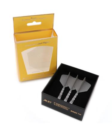 CUESOUL ROST T19 Integrated Dart Shaft and Flights Big Wing Shape Grey 33mm-Say Goodbye to Falling Dart Flight with Ice Shaft