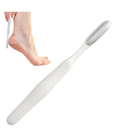 Virtcooy Pedicure Foot File Reusable Stainless Steel Cracked Skin Removal Tool - Callus Remover Foot Scrubber Toe Crevice Cleaning Brush Foot Care Pedicure Tool White