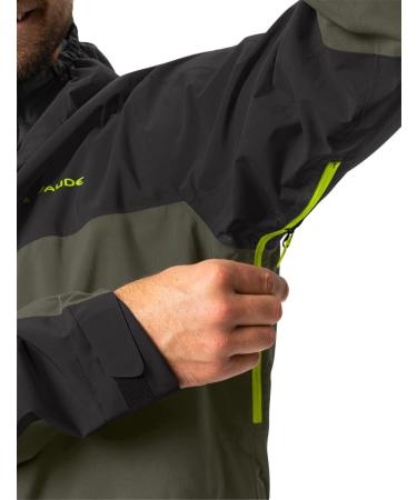 VAUDE Men's Moab Rain Jacket S - Lightweight Khaki Waterproof Jacket for Men | International Shipping Available - Buy Online on SooperMarket.com