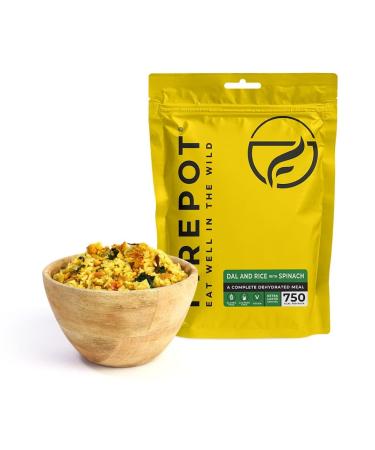 FIREPOT Dal and Rice with Spinach - Healthy VEGAN Dehydrated Expedition Food Extra Large